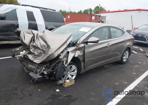 2016 Hyundai Elantra Se из США, поврежденный, VIN 5NPDH4AE0GH700058